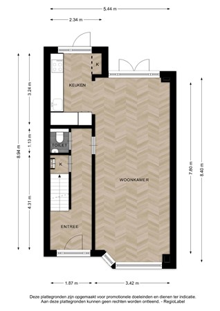 Floorplan - Diepenveenseweg 176, 7413 AV Deventer